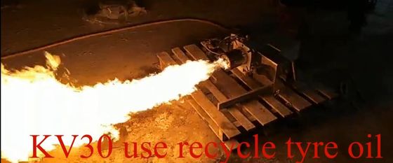 270Kw Reciclar neumático quemador de aceite de fuego La longitud se puede ajustar aún más