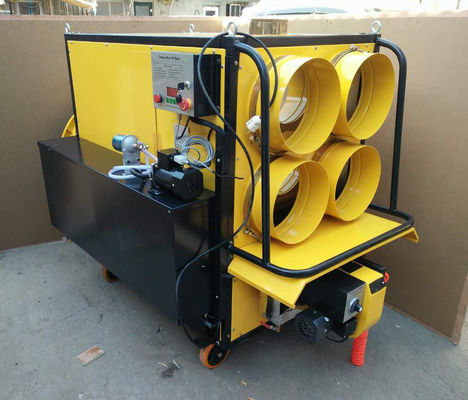 Eficiencia de los calentadores de aceite de desecho de 200 kW en el túnel del patio de juegos en el sitio de construcción